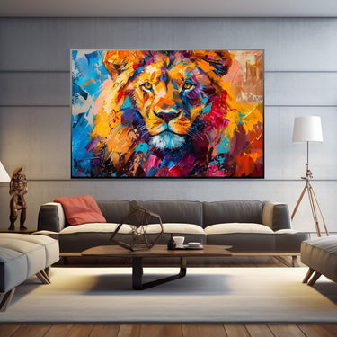 Colorful Lion Painting Artist